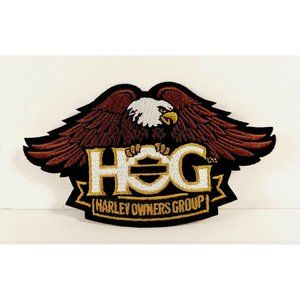 Harley Owners Group H.O.G Brown Eagle Patch Large